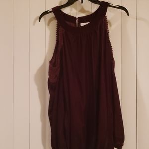 Maroon cold shoulder